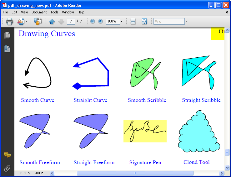 How to Draw Curve on PDF Page